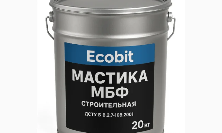 Жаростойкая каучуково-бутиленовая мастика МБФ Ecobit, 20 кг - фото № 1