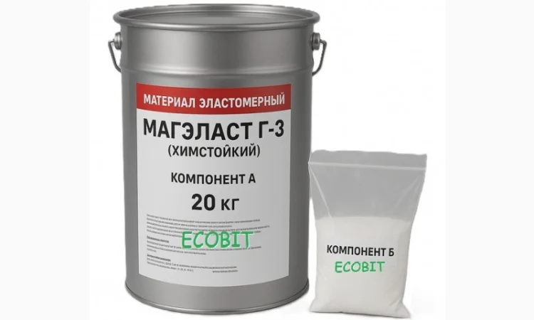 Еластомерний матеріал МЭК МАГЭЛАСТ Г-3А Ecobit Хімстійка Рідка Гума - фото № 1