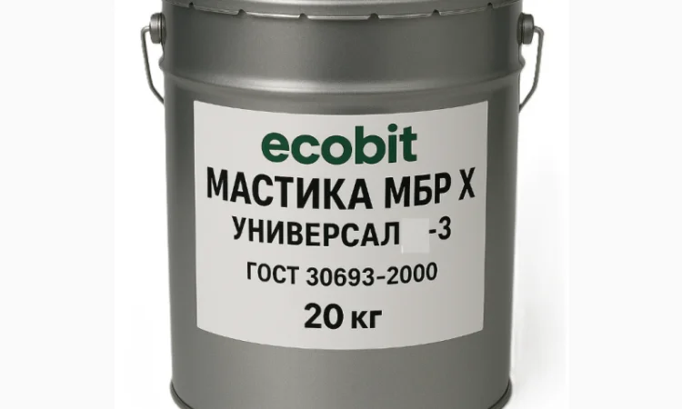 Мастика МБР Х Ecobit Універсал-3 ГОСТ 30693-2000 Ізоляційне покриття 20 кг - фото № 1