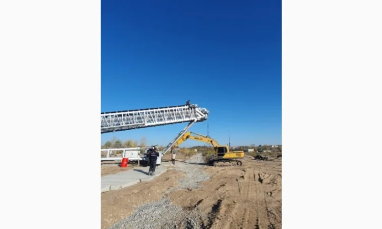 Автоматический телескопический радиальный конвейер 500 т/ч - фото № 1