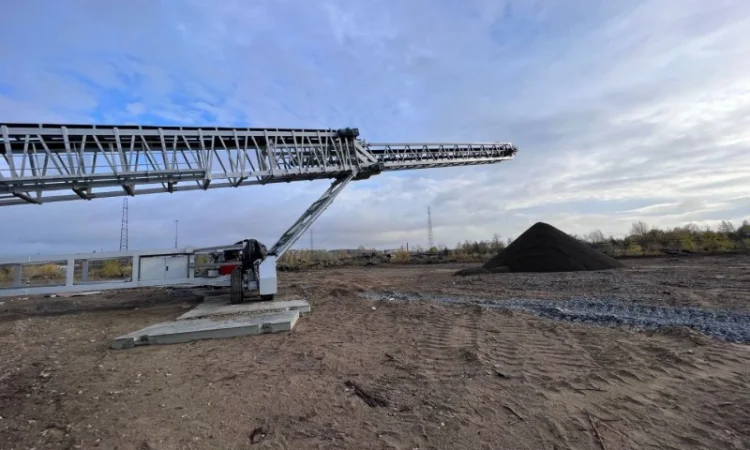 Автоматический телескопический радиальный конвейер 500 т/ч - фото № 3