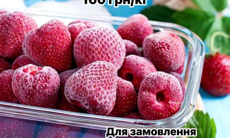 Пропонується заморожена полуниця 1-го сорту (шокова заморозка) - фото № 2