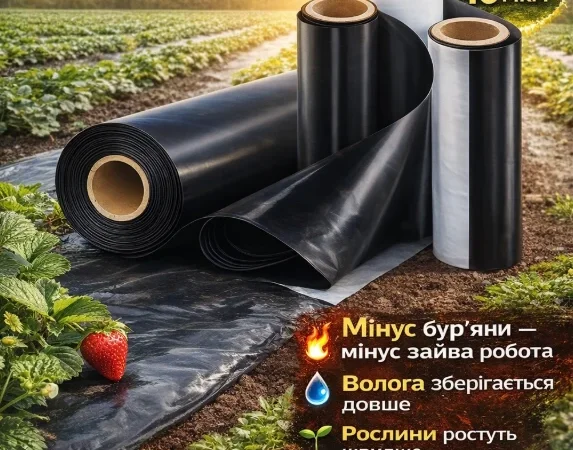 Мульчувальна плівка 30/40 мкм - БЕЗ бур’янів і зайвих витрат | Vatan Plastik - фото № 1
