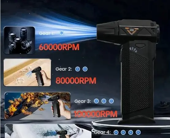 Портативний турбовентилятор 200 000 об/хв із LED-підсвічуванням - фото № 6