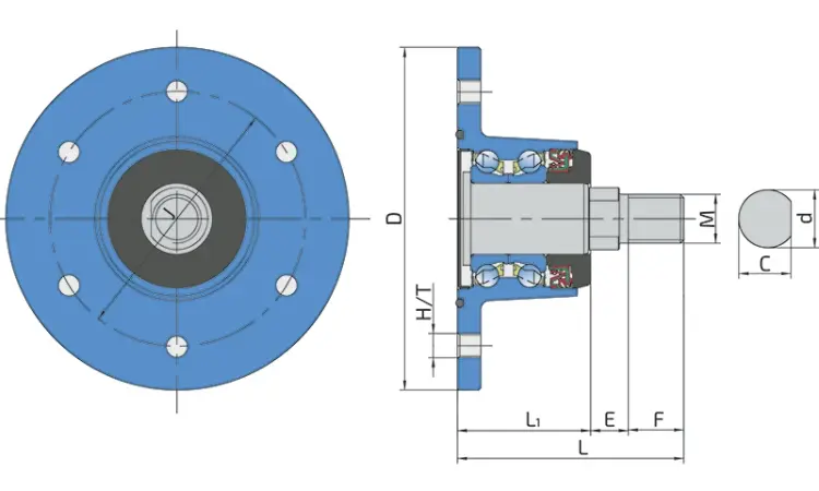 Ступиця ріжучого вузла Agro Point IL40-104/5T-M22x1.5-01 FKL - фото № 2