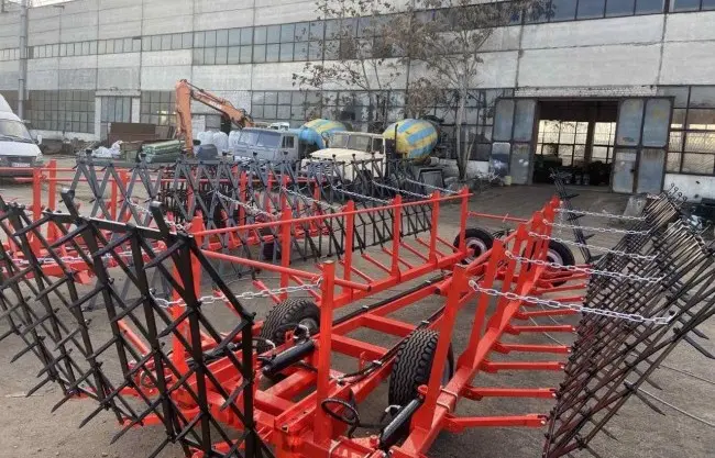 Борона гідравлічна зубова причіпна 12м.-14м.-16м. НОВА- фото № 1