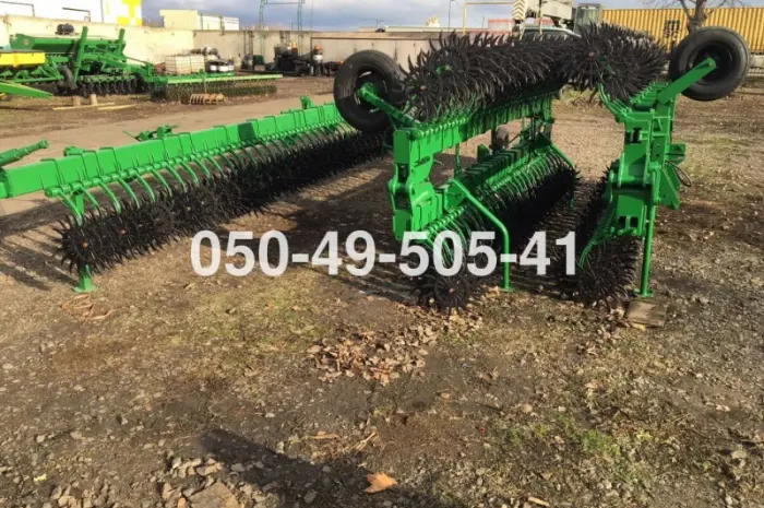 Цільнорамна ротаційна борона мотига JOHN DEERE 400 Джон Дір з тележкою- фото № 9