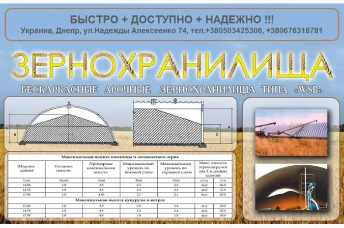 Зернохранилища амбарного типа из оцинкованной стали 080425- фото № 1