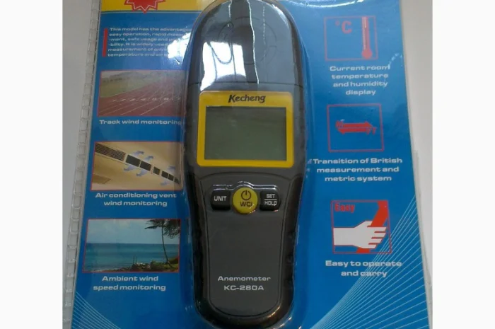 Цифровой анемометр Kecheng SR5280A ( КС-280А ) 0.4 30.0m/s;  0 C 50 C- фото № 6