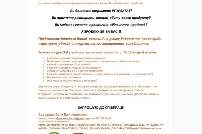 Оптовая продажаПродвижение продукта через оптовые и ритейл-каналы- фото № 1