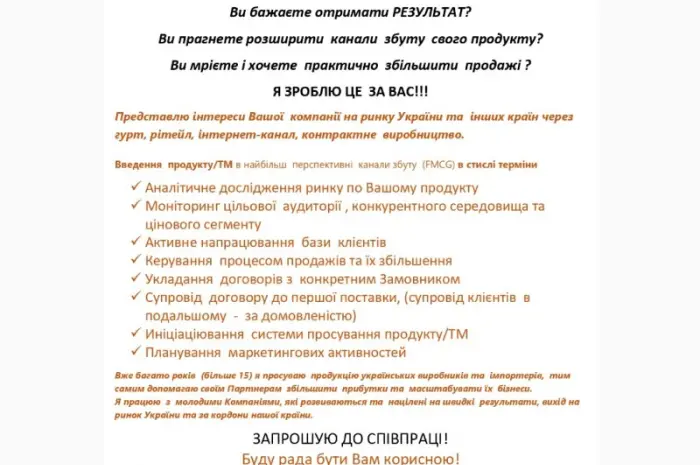 Візьму в проботу проект ПРОСУВАННЯ ТМ НОВИНКА- фото № 4