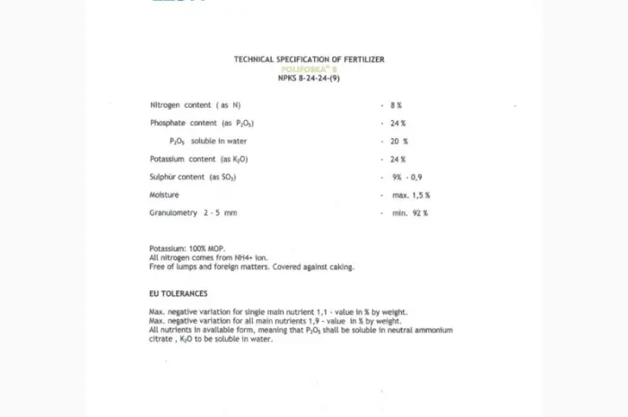 POLIFOSKA 8 NPK (S) 8-24-24(9)- фото № 3