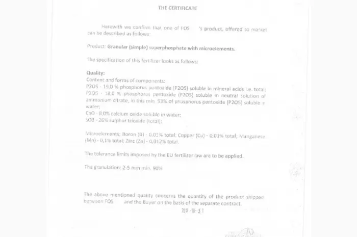 Суперфосфат P (CaS) 19 (17:30)- фото № 4