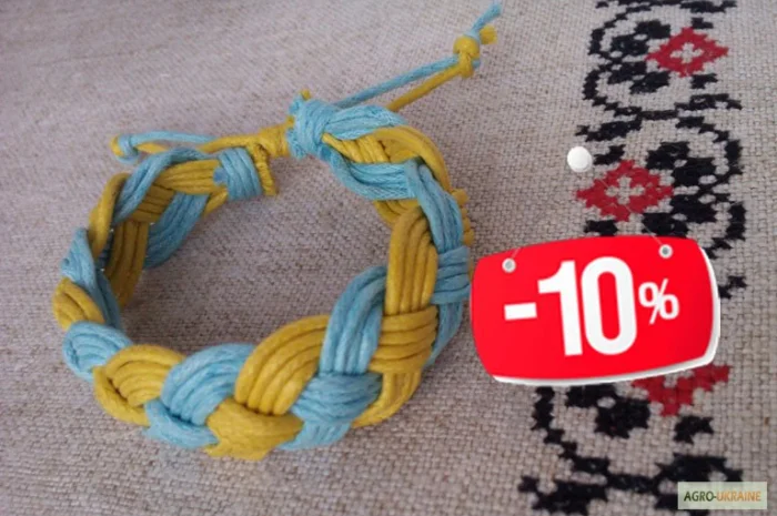 Плетений браслет "Україна"- фото № 1