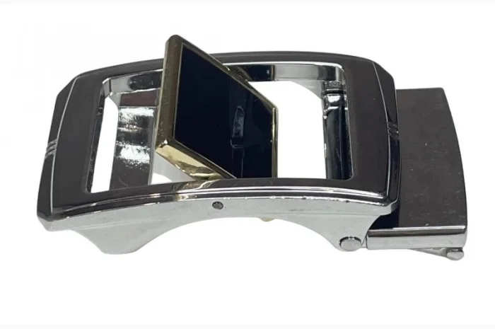 Пряжка затискач ремінна 35 мм., пряжка для ременя Нікель- фото № 3