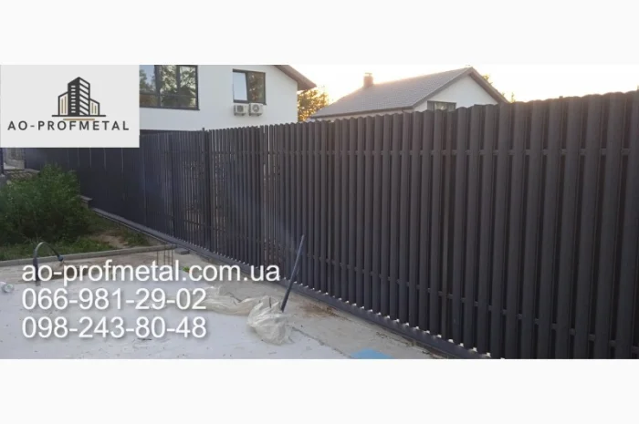 Забір з євроштахетника під ключ- фото № 4