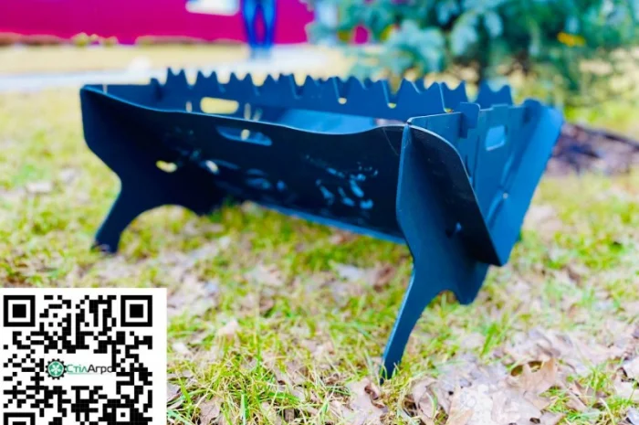 Мангал разборной "Лесные олени" с решёткой из нержавеющей стали- фото № 5