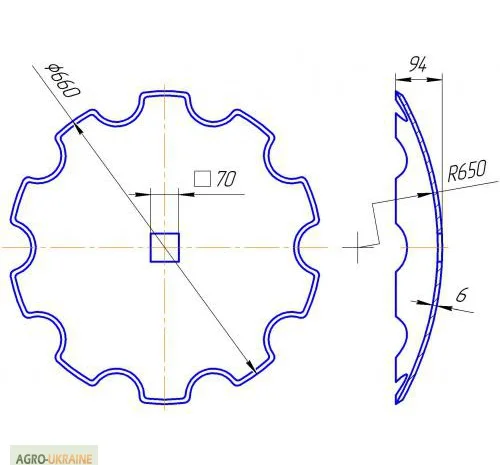 Диск бороны ДМТ Деметра, диски борони Деметра, купити диски борін у виробника в Україні- фото № 1