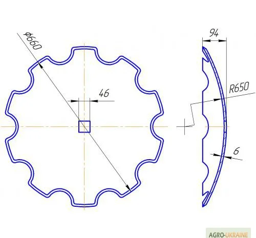 Диск бороны ДМТ Деметра, диски борони Деметра, купити диски борін у виробника в Україні- фото № 3