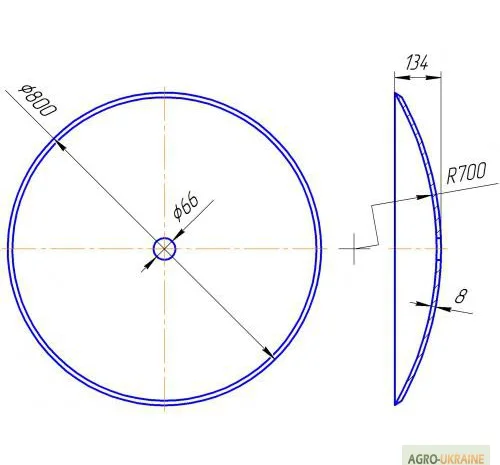 Диск бороны Фрегат БПРР, диск Фрегат, купити диски борони Фрегат у виробника- фото № 2