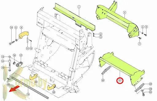 ДНИЩЕ БАРАБАНА 0009862812 claas оригинальна запчастина- фото № 2