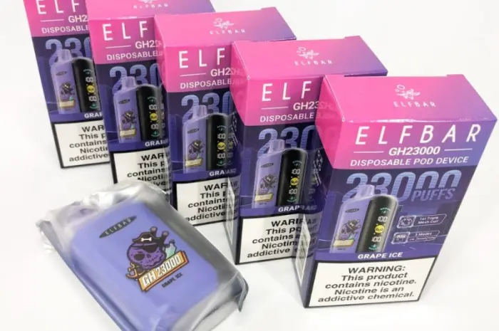Електрона сигарета ELF BAR 5% 23000 тяг (Льодяний Виноград)- фото № 8
