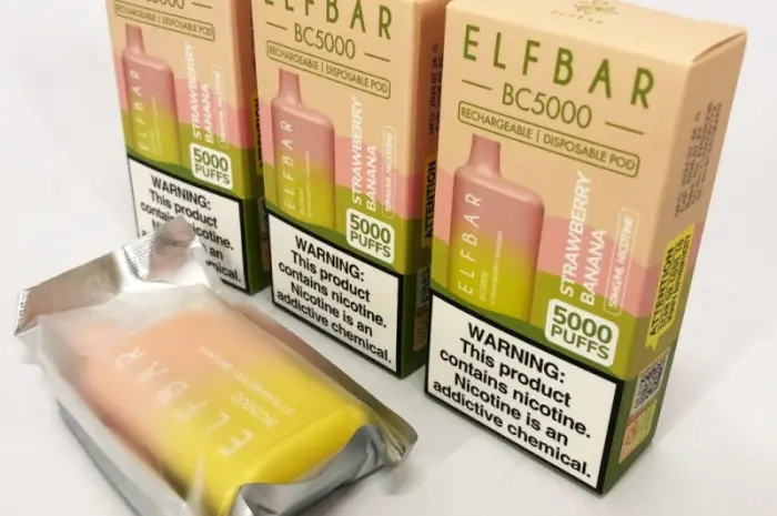 Ел сигарета ELF BAR 5000 тяг Полуниця-Банан 5%- фото № 2