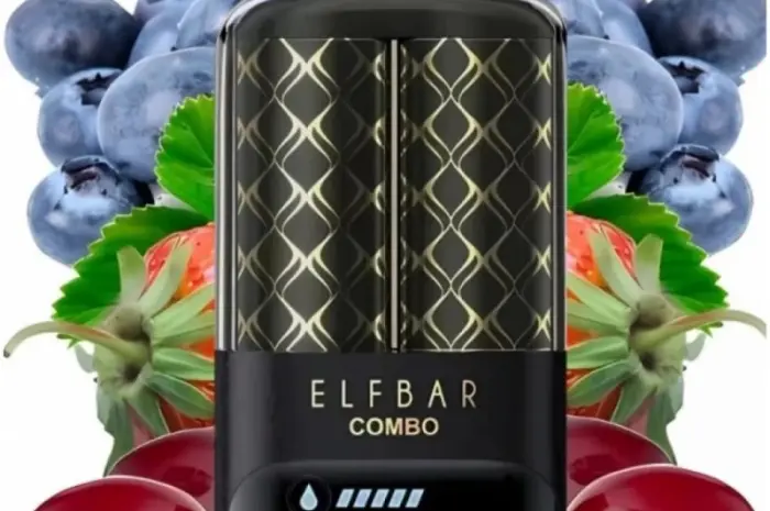 Электронка ELFBAR Combo 25000 тяг. Перемикання смаків:Чорниця-Кисла Малина<=>Вишня- фото № 1