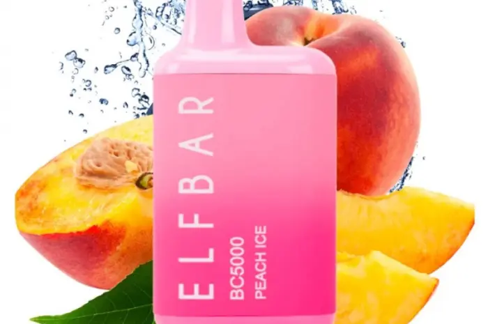 Електрона сигарета Elfbar BC 5000 тяг, 5% • Персик з льодом •- фото № 1
