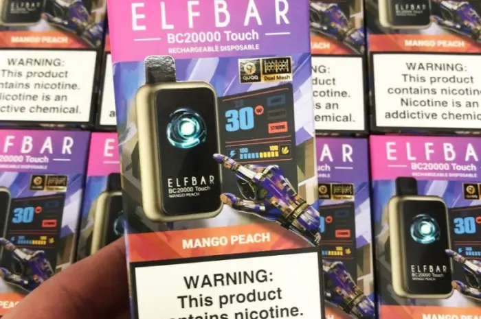 Сенсорная сигарета ELFBAR ВС 20000 тяг (Манго - Персик)- фото № 3