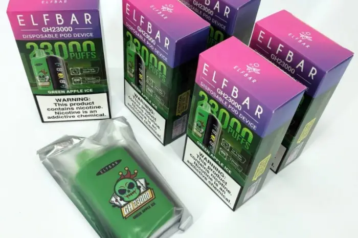 Електрона сигарета ELF BAR GH 5% 23000 тяг, Льодяне Зелене Яблуко- фото № 6
