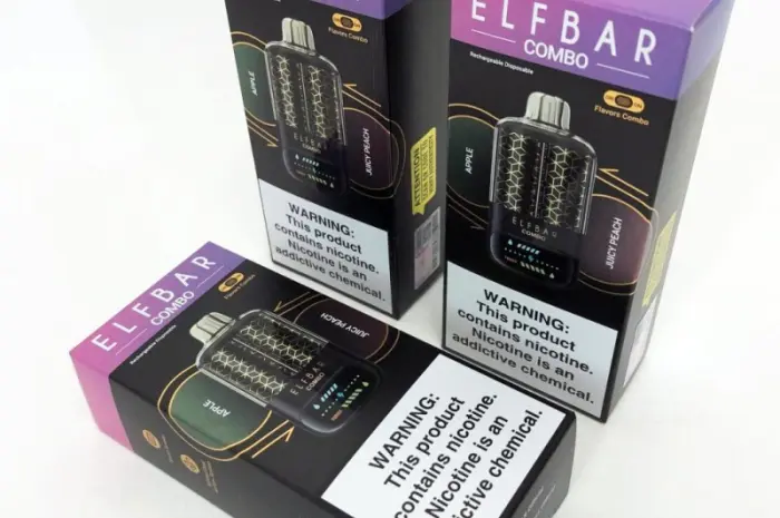 Электронка ELFBAR Combo 25000 тяг. Переключение вкусов:Яблоко<=>Сочный Персик- фото № 4