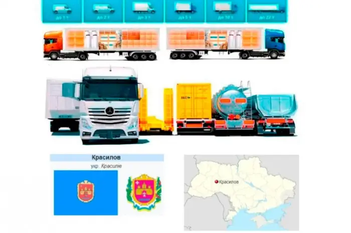 Грузоперевозки от 1 т до 22 т из Красилова в Красилов- фото № 1
