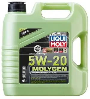 20798 Синтетическое моторное масло - Molygen New Generation 5W-20 4л- фото № 1