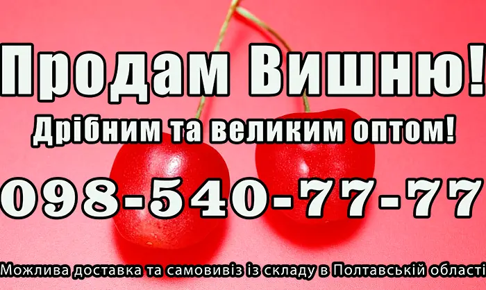 Продам вишню за договірною ціною- фото № 1