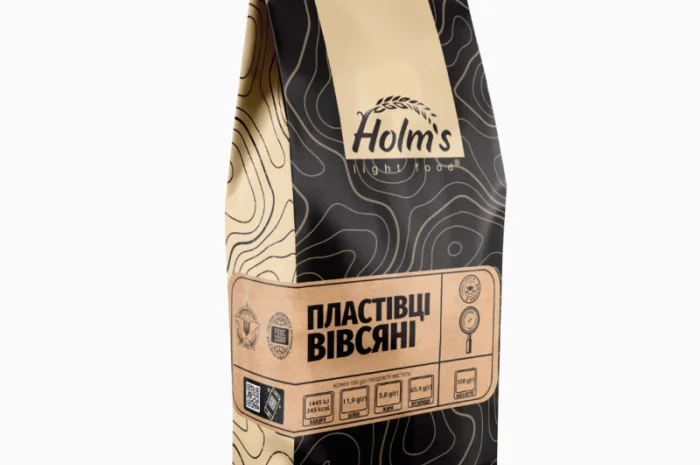 Пластівці вівсяні ТМ «Holm’s» – крафт пакет 500 г- фото № 1