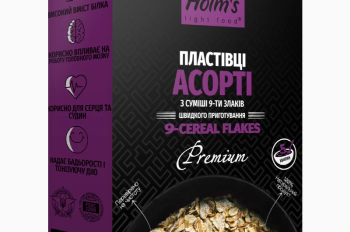 Пластівці "Асорті" з суміші 9- ти злаків швидкого приготування- фото № 1