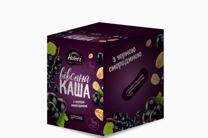 Каша вівсяна з чорною смородиною 480 г (12 шт.)- фото № 1