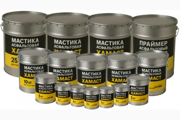 Асфальтовая мастика ХАМАСТ ЭКОБИТ, 25 кг в ведре- фото № 2