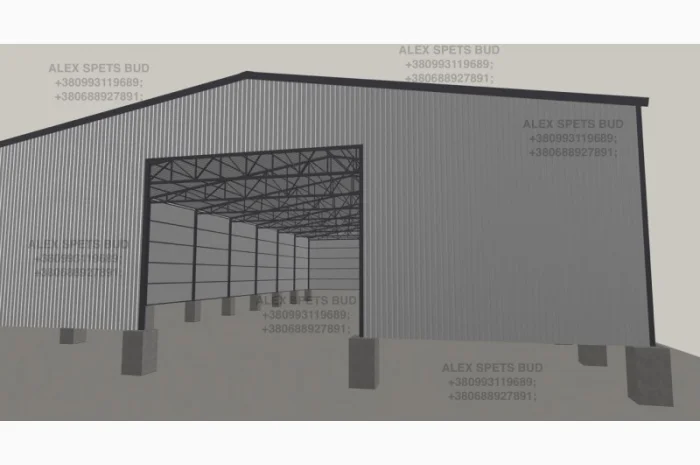 Построим ангар под ключ 18х30, 18х40, 18х50 без центральных колонн- фото № 3
