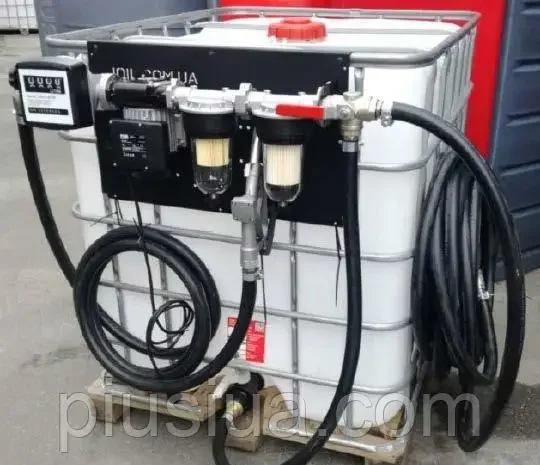 Мини АЗС на базе Еврокуба 1000 л – мобильная заправная станция для дизельного топлива- фото № 1