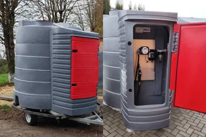 Резервуар 5000л двостінний для дизельного пального з механічним лічильником- фото № 1