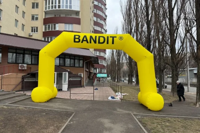 Надувная арка уличная реклама Надувной старт финиш Акции презентации- фото № 3