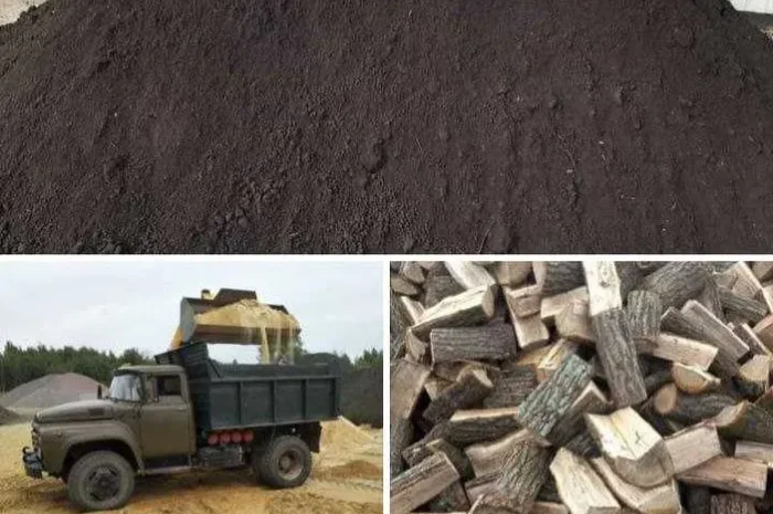 Чёрнозем, Дрова, Торфобрикет, Песок, Щебень в Милушах- фото № 1