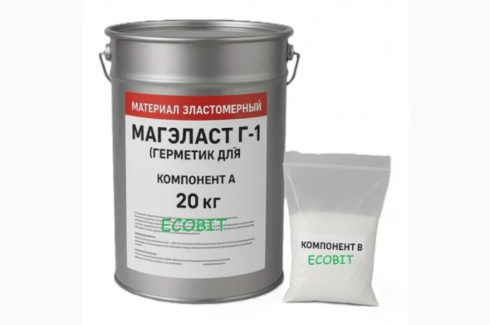 Мастика для швов МЭК МАГЭЛАСТ Г-1 Ecobit (двух компонентная Жидкая Резина)- фото № 1