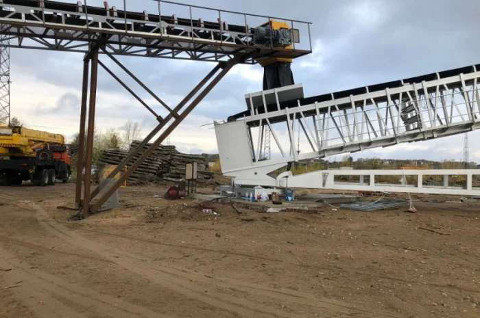 Автоматический телескопический радиальный конвейер 500 т/ч- фото № 12