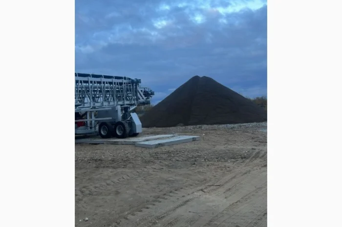 Автоматический телескопический радиальный конвейер 500 т/ч- фото № 2