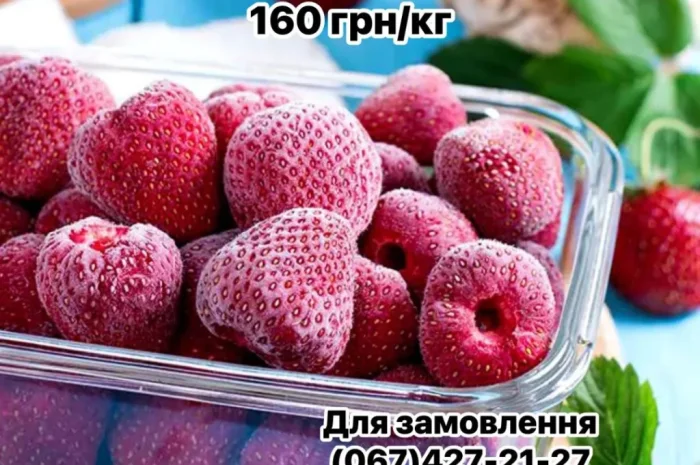 Пропонується заморожена полуниця 1-го сорту (шокова заморозка)- фото № 2