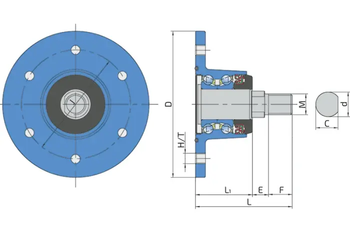 Ступиця ріжучого вузла Agro Point IL40-104/5T-M22x1.5-01 FKL- фото № 2