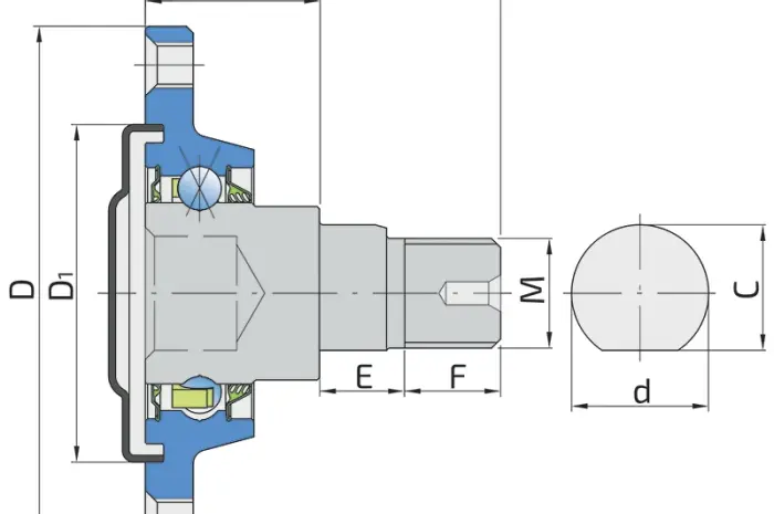 Ступиця ріжучого вузла Agro Point IL30-100/4T-M24x2 FKL- фото № 2